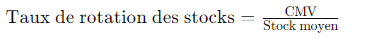 Calcul du taux de rotation des stocks Modèles et Méthodes