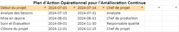 Plan d Action Opérationnel 5 Modèles et Templates Excel