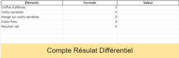 Le compte de résultat différentiel Tableau et Exercices Corrigé