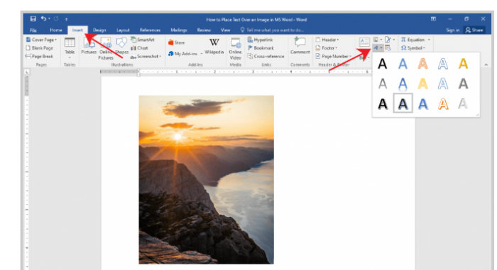 Tutoriel word : comment placer du texte sur une image dans Word ? - Le