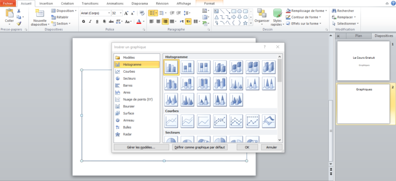 Tutoriel: Comment créer des graphiques dans PowerPoint ? - Le Cours Gratuit