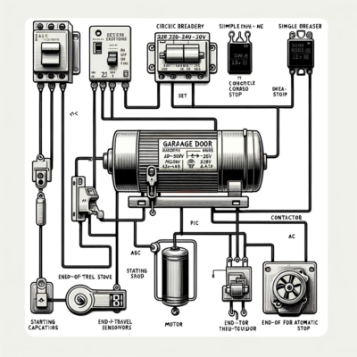 disjoncteur schéma électrique porte garage
