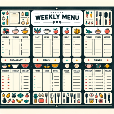 planning menu semaine word