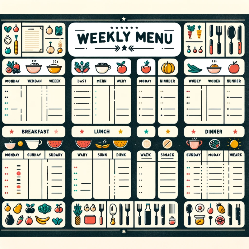 planning menu semaine word