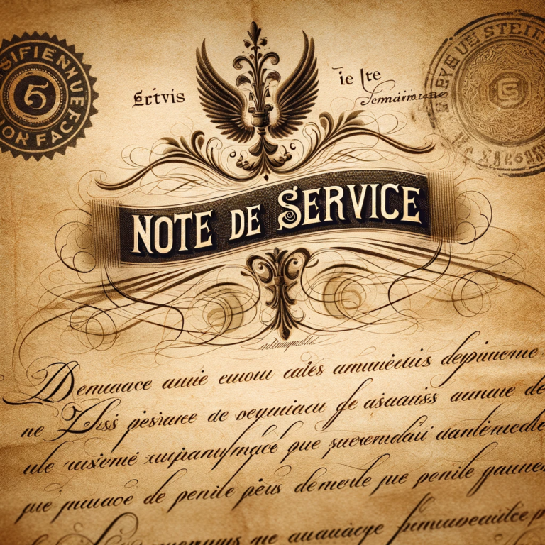 Note Service Contact Note de service : Maximiser son Impact