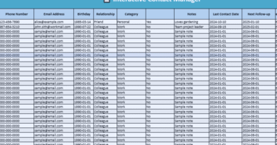 Interactive Contact Manager