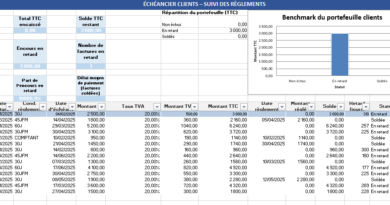 échéancier de paiement Excel