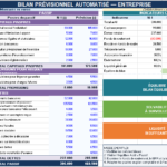 Bilan Prévisionnel : Modèle Vierge dans Excel image
