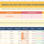Tableau de Suivi des Factures Fournisseurs : Modèle image
