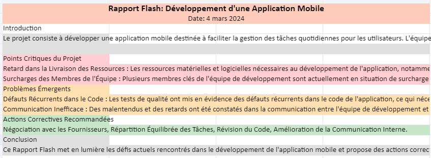 la rapport Flash
