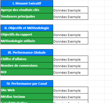 reporting marketing excel