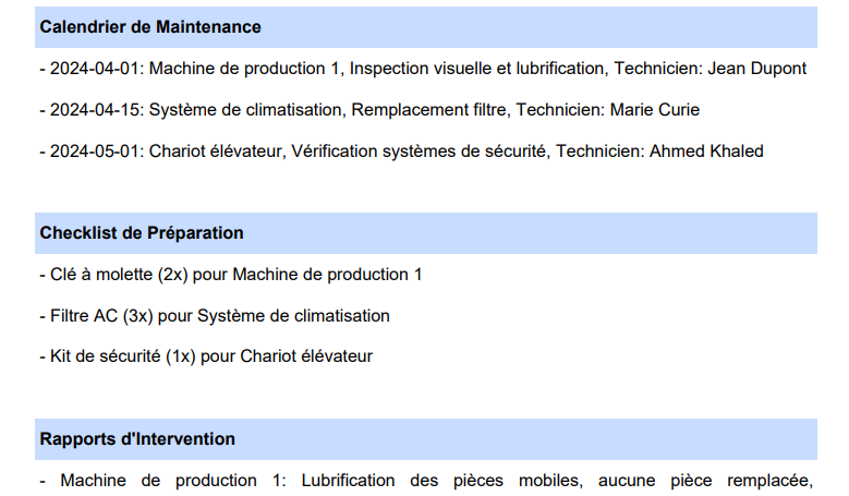 procédure maintenance préventive PDF