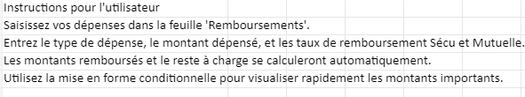 Simulateur de Remboursement Mutuelle Sous Excel