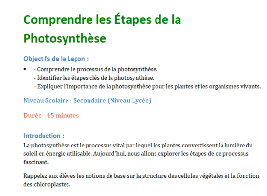 Modèle de Fiche Pédagogique dans Word