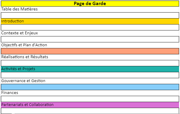 Modèle de Rapport d'activité d'une association word 