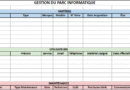 Modèle de Fichier Inventaire Parc Informatique dans Excel