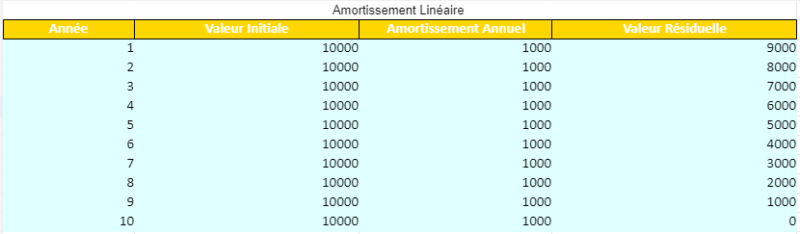 TABLEAU D AMORTISSEMENT DANS MICROSOFT EXCEL visual data 8