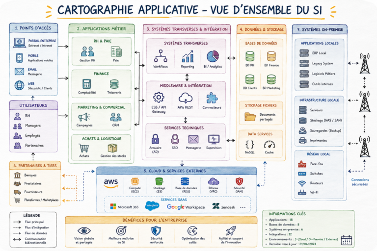 Exemples de Cartographie Applicative + Modèle Excel