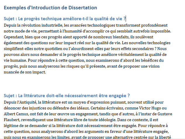 introduction dissertation ses exemple