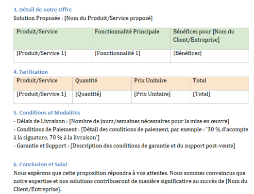 Exemples de Proposition Commerciale - Modèle Standard à Suivre
