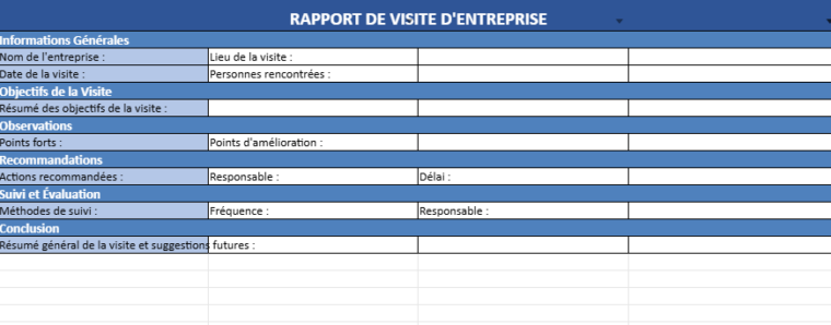 Rapport de Visite d'Entreprise + 6 Exemples d'Introduction