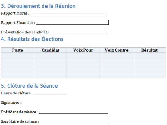 Modèle Pv Changement De Bureau Association
