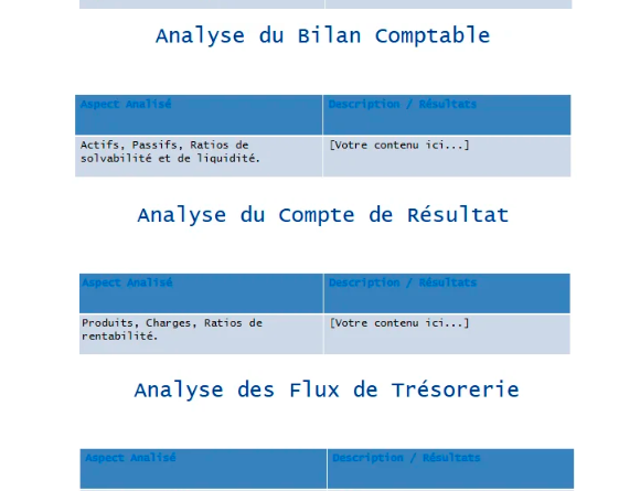 ✅ Rédaction d'un Document d’Analyse Financière d’une Entreprise