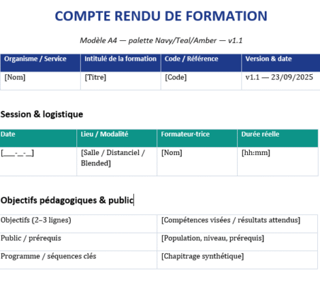 Compte Rendu de Formation : Définition, Contexte, Formats et Exemples