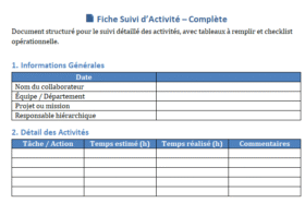 Suivi d’Activité : Approches, Indicateurs, Mesure et Plan d’Action