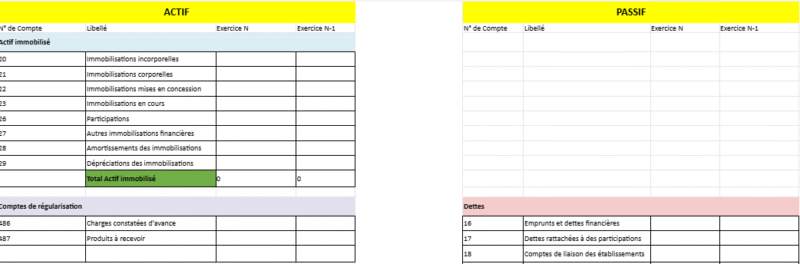 Bilan comptable automatisé utilisable