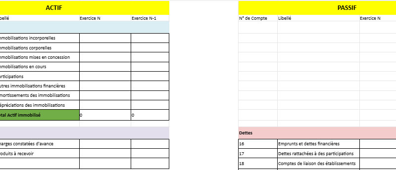 Bilan comptable automatisé utilisable