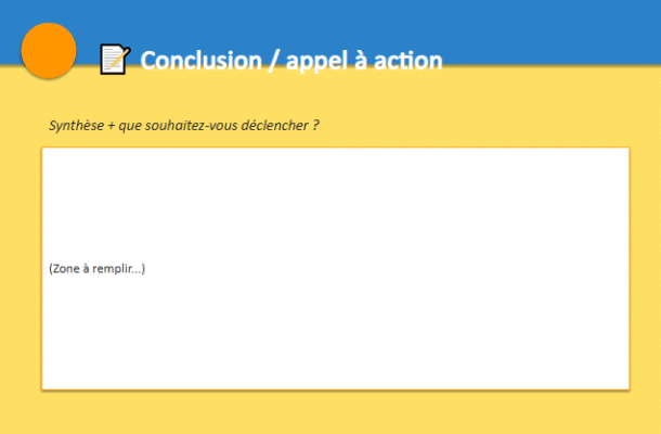 modèle présentation de projet ppt à remplir