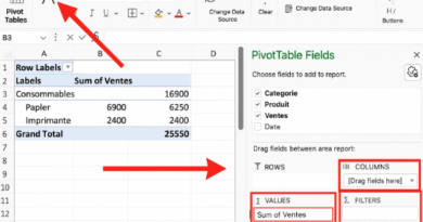 Créer des tableaux croisés dynamiques dans Excel