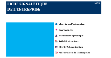 fiche signalétique entreprise