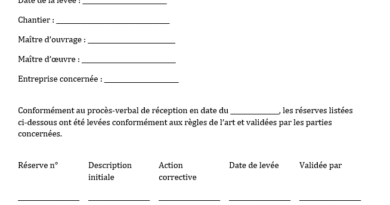 pv de levée de réserves