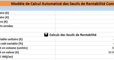 Rentabilité Commerciale : Définition, Méthodes, et Modèles Excel seuils de rentabilité