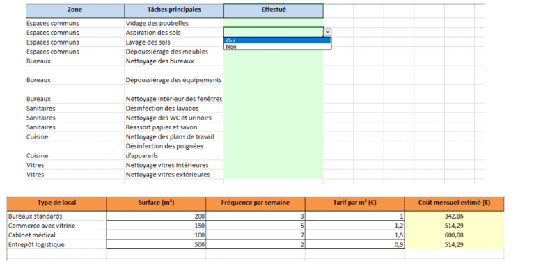 Nettoyage professionnel des locaux : checklist essentielle et simulation des prix