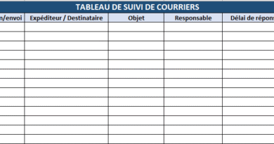📬 Tableau de Suivi de Courriers dans Excel : Modèle à télécharger