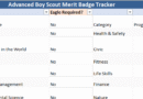 Scout Troop Should Use a Merit Badge Tracking Spreadsheet