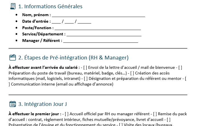 Le formulaire d’intégration du nouveau salarié : deux modèles Word