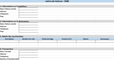 Lettre de voiture CMR" = le document physique
