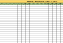 Attendance Log with Automated Summary excel