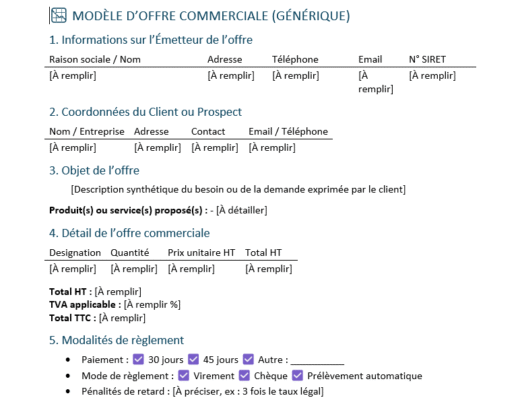 🧾 Modèle Word de L’Offre Commerciale