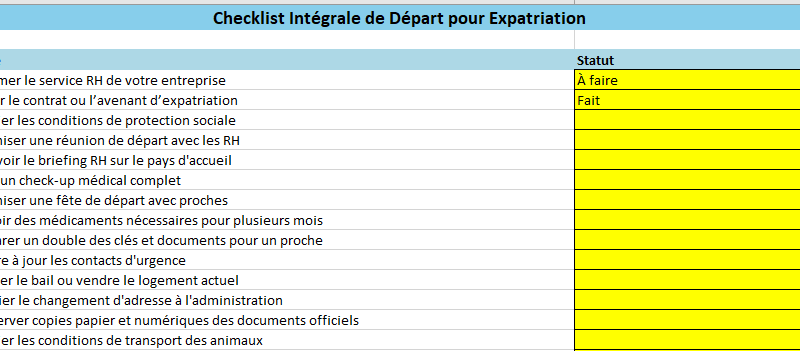 Départ en Expatriation : Checklist RH & Logistique Téléchargeable