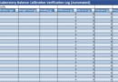 Download Laboratory Balance Calibration Verification Log Automated in Excel