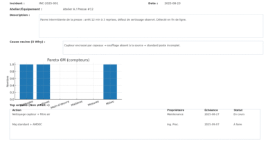 Modèle Excel Checklist et Plan d'Action 5 Why + Ishikawa : la méthode qui fait parler les faits
