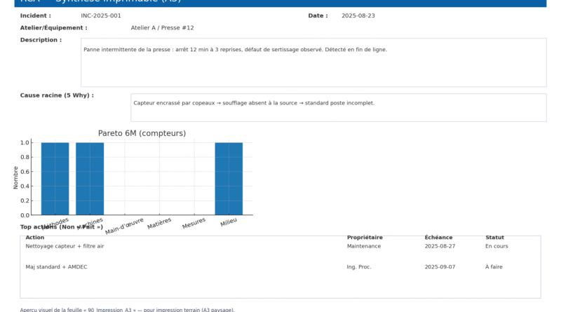 Modèle Excel Checklist et Plan d'Action 5 Why + Ishikawa : la méthode qui fait parler les faits