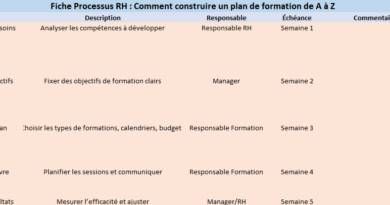 Fiche Processus RH pour construire un plan de formation de A à Z
