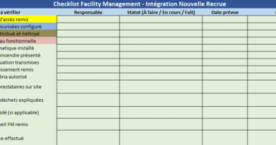 Checklist du recrutement et Checklist Facility Management - du sourcing au facility onboarding