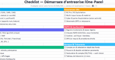 Démarrage légal d’entreprise : checklist + modèle Excel pratique